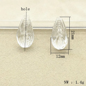 380pcs Clear Drop Shape Beads for DIY Necklace Earrings