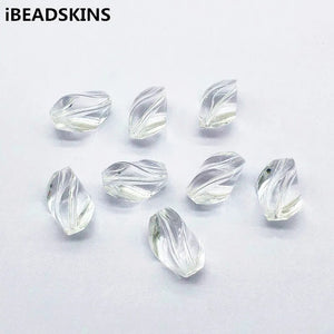 Clear Twist Beads for Earrings 21x14mm 200pcs