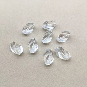 Clear Twist Beads for Earrings 21x14mm 200pcs