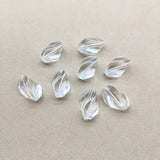 Clear Twist Beads for Earrings 21x14mm 200pcs