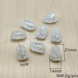 230pcs Clear Irregular Shape Beads for Earrings DIY Parts