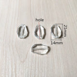 470pcs Clear Acrylic Irregular Beads for Jewelry Making