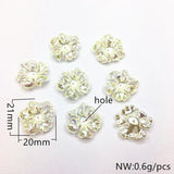 100pcs Aurora/AB Petal Beads for DIY Jewelry, Earrings, Headpieces - 21x20mm