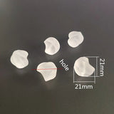 120pcs Frosted Clear Irregular Twist Beads for Jewelry Making