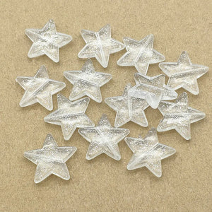 Clear Star Beads for Necklace Earring DIY Parts