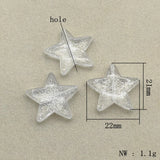 Clear Star Beads for Necklace Earring DIY Parts