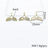 Enamel Fish Tail Charm for Earrings DIY 50pcs
