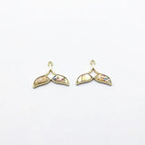 Enamel Fish Tail Charm for Earrings DIY 50pcs