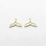 Enamel Fish Tail Charm for Earrings DIY 50pcs