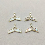 Enamel Fish Tail Charm for Earrings DIY 50pcs