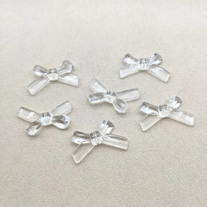 360pcs Clear Bows-shape Beads for Earrings DIY