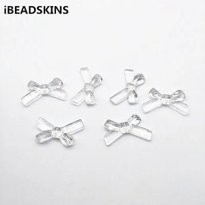 360pcs Clear Bows-shape Beads for Earrings DIY