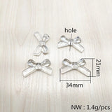 360pcs Clear Bows-shape Beads for Earrings DIY