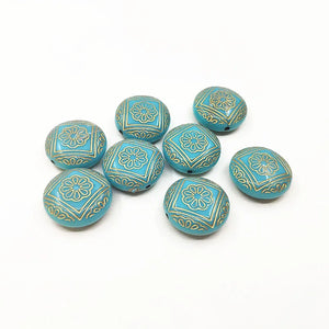 22mm 180pcs Acrylic Hot stamp oblate-shape beads Necklace Earrings Jewelry DIY