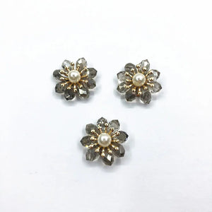 Hand Weave Glass Beads Flower for Earrings & Hairpin DIY