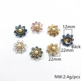 Hand Weave Glass Beads Flower for Earrings & Hairpin DIY