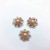 Hand Weave Glass Beads Flower for Earrings & Hairpin DIY