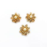 Hand Weave Glass Beads Flower for Earrings & Hairpin DIY