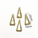 Copper Glass Triangle Connectors 22x10mm for Jewelry DIY