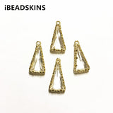 Copper Glass Triangle Connectors 22x10mm for Jewelry DIY
