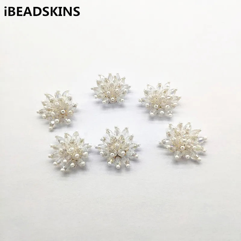 Mini Glass Pearls Charm for Earrings DIY