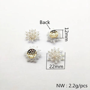 Mini Glass Pearls Charm for Earrings DIY