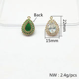 Cubic Zirconia/Crystal Drop Charm for Earrings DIY - 20pcs
