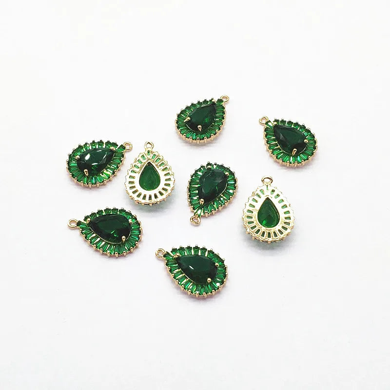 Cubic Zirconia/Crystal Drop Charm for Earrings DIY - 20pcs