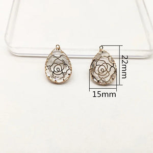 30pcs Drop-shape Crystal Charm for Stud Earrings