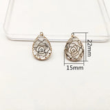 30pcs Drop-shape Crystal Charm for Stud Earrings