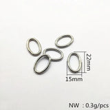 Rhodium CCB Oval Shape Beads for Earrings 500pcs