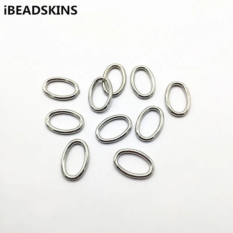 Rhodium CCB Oval Shape Beads for Earrings 500pcs