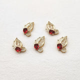 50pcs CZ/Crystal Butterfly Charms for DIY Jewelry Making