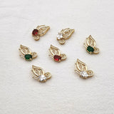 50pcs CZ/Crystal Butterfly Charms for DIY Jewelry Making