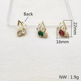 50pcs CZ/Crystal Butterfly Charms for DIY Jewelry Making