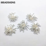 Handmade Mini Glass Pearls Earrings Charm 22x16mm