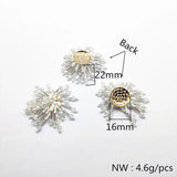 Handmade Mini Glass Pearls Earrings Charm 22x16mm