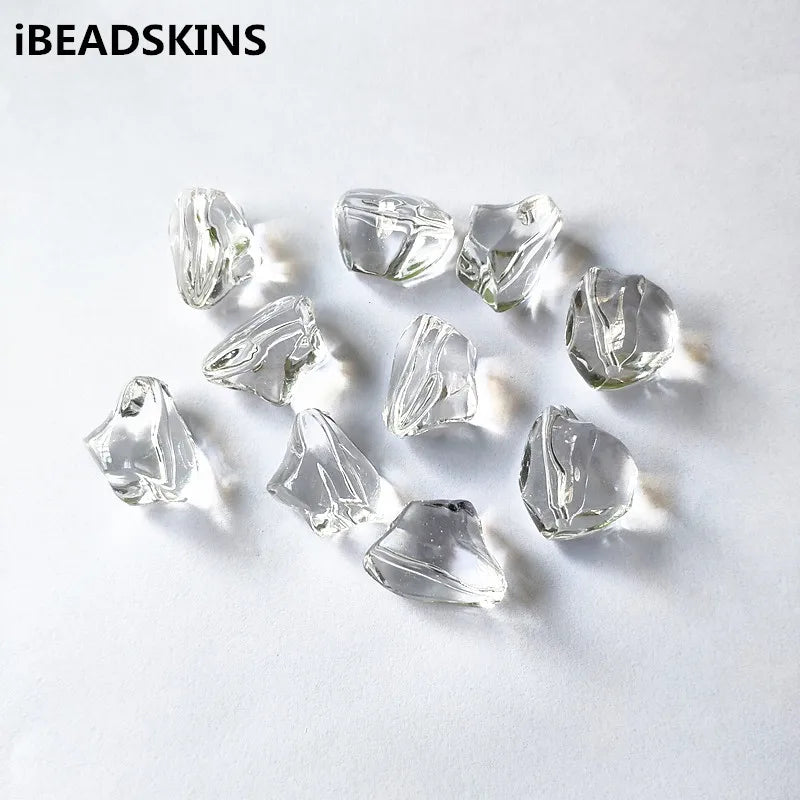 Clear Acrylic Irregular Shape Beads for Jewelry Making - 135pcs