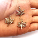 Copper Leaves Shape Charm/Pendant for Earrings DIY 50pcs