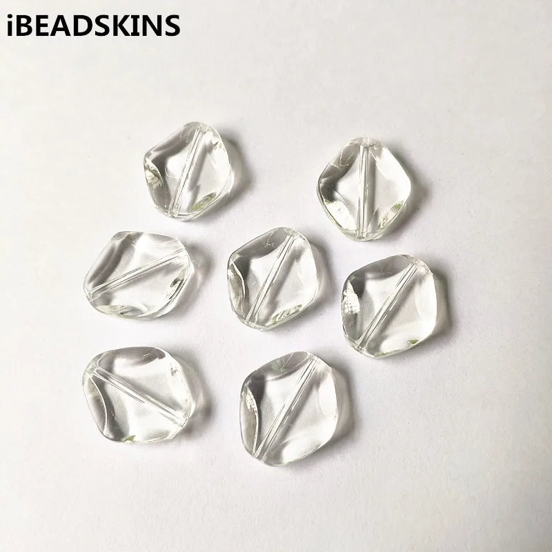 Clear Acrylic Rhombus Beads 280pcs for DIY Jewelry