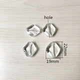 Clear Acrylic Rhombus Beads 280pcs for DIY Jewelry