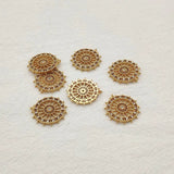 Cubic Zirconia Round Charm 22x20mm 50PCS