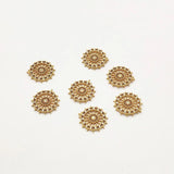 Cubic Zirconia Round Charm 22x20mm 50PCS