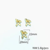 50pcs Copper Leaves Earrings Charm DIY Jewelry Findings