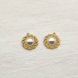 Pearls Round Charm for Earrings DIY Making Parts 22x20mm 50pcs
