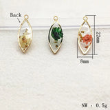Copper Built-in Flowers Charm for Necklace Earring DIY Parts
