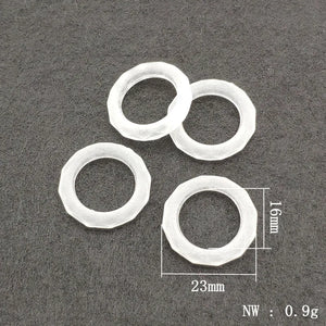 Clear Frosted Ring Beads 23mm 500pcs DIY Jewelry Findings
