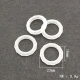 Clear Frosted Ring Beads 23mm 500pcs DIY Jewelry Findings