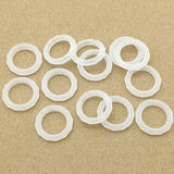 Clear Frosted Ring Beads 23mm 500pcs DIY Jewelry Findings