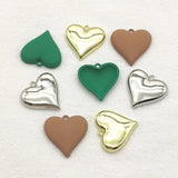 Heart Charm Pendant for Jewelry Making DIY, 23mm Zinc Alloy, 50pcs